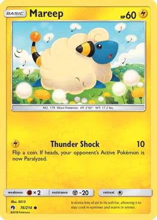 Mareep (76) (76) 076 - Reverse Holofoil SM Lost Thunder - Common