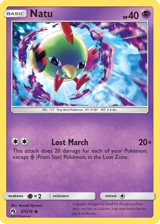 Natu 087 - Reverse Holofoil SM Lost Thunder - Common