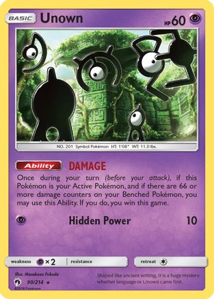 Unown (90) (90) 090 SM Lost Thunder - Rare