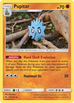 Pupitar 116 SM Lost Thunder - Uncommon