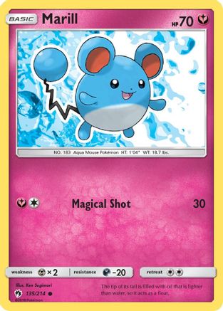 Marill 135 - Reverse Holofoil SM Lost Thunder - Common