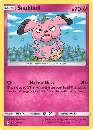 Snubbull 137 - Reverse Holofoil SM Lost Thunder - Common