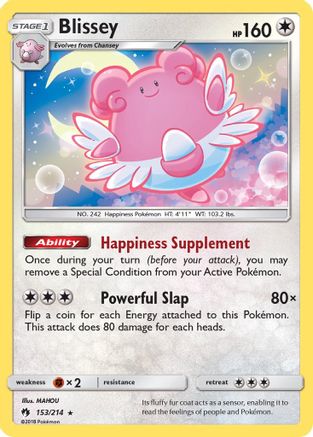 Blissey 153 - Reverse Holofoil SM Lost Thunder - Holo Rare