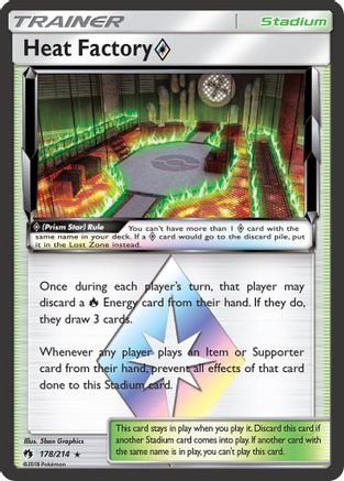 Heat Factory Prism Star 178 - Holofoil SM Lost Thunder - Prism Rare