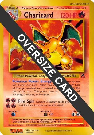 Charizard - 4/102 (CoroCoro Promo)/102 - Holofoil Jumbo Cards - Promo