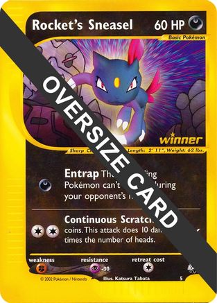 Rocket's Sneasel - 5 Jumbo Cards - Promo