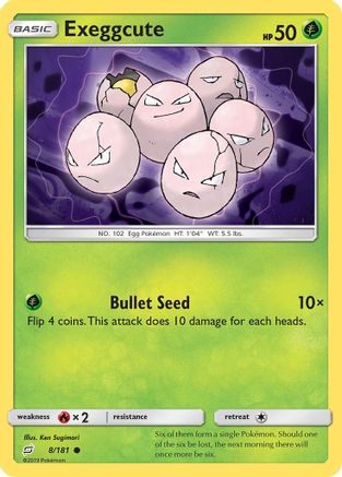 Exeggcute 008 - Reverse Holofoil SM Team Up - Common