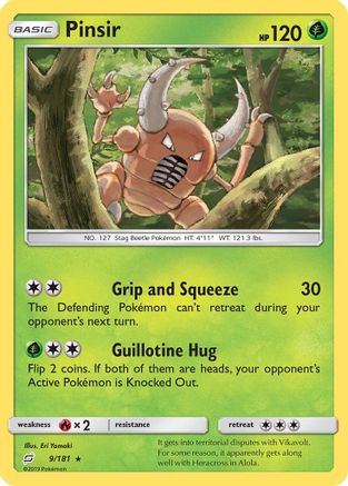Pinsir - Reverse Holofoil SM Team Up - Rare