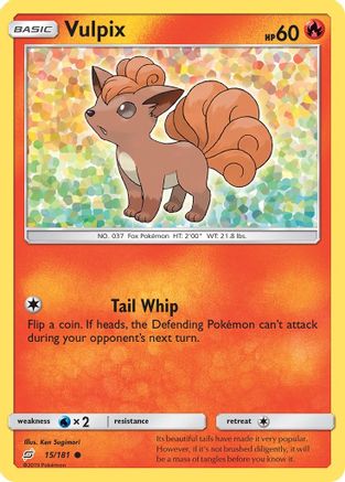 Vulpix 015 - Reverse Holofoil SM Team Up - Common