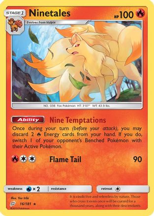 Ninetales 016 SM Team Up - Rare