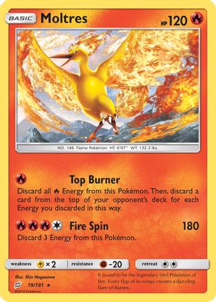 Moltres 019 - Holofoil SM Team Up - Holo Rare