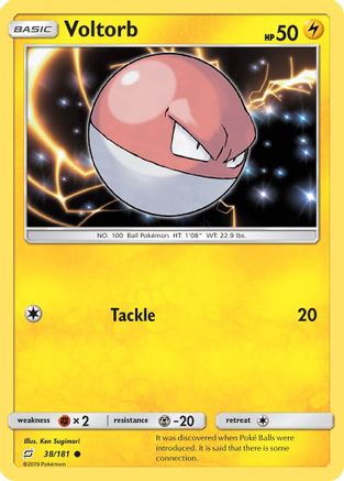 Voltorb 038/181 - Reverse Holofoil SM Team Up - Common