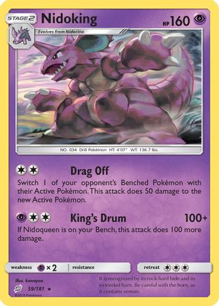 Nidoking/181 - Reverse Holofoil SM Team Up - Rare
