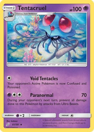 Tentacruel - Reverse Holofoil SM Team Up - Uncommon