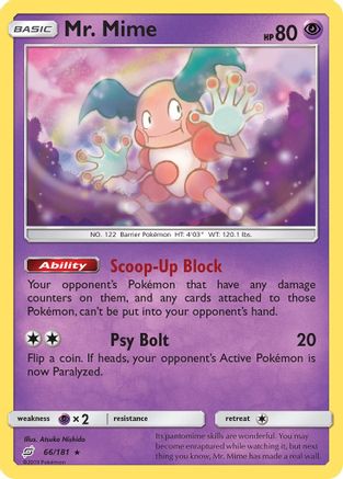 Mr. Mime 066 - Reverse Holofoil SM Team Up - Rare