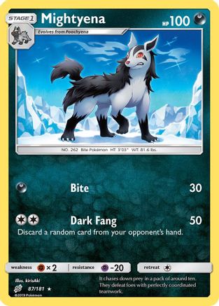 Mightyena 087 - Reverse Holofoil SM Team Up - Rare