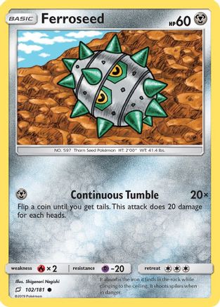 Ferroseed - Reverse Holofoil SM Team Up - Common