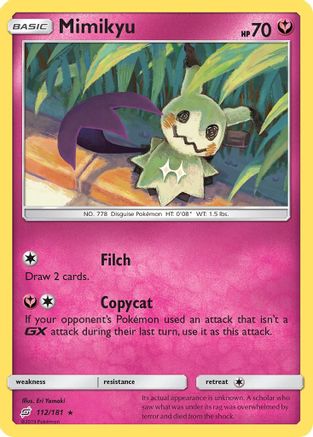Mimikyu 112 SM Team Up - Rare