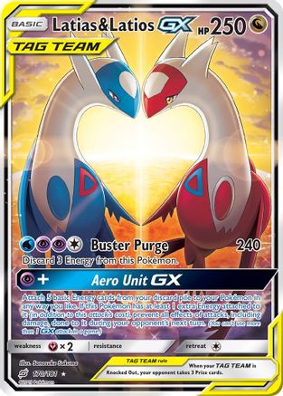 Latias & Latios GX (Alternate Full Art) - Holofoil SM Team Up - Ultra Rare