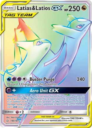 Latias & Latios GX (Secret) - Holofoil SM Team Up - Secret Rare