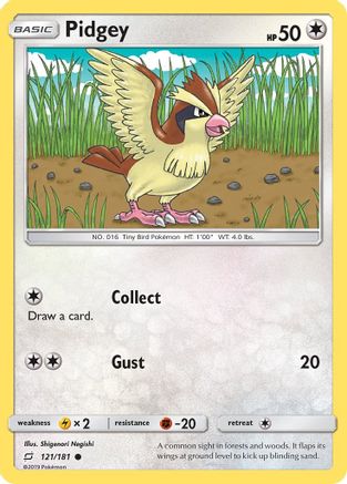 Pidgey (121) (121) 121 - Reverse Holofoil SM Team Up - Common
