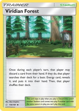 Viridian Forest 156 - Reverse Holofoil SM Team Up - Uncommon