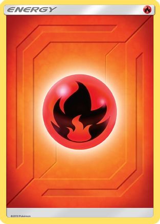 Fire Energy (2019 Unnumbered) - Reverse Holofoil SM Team Up - Common