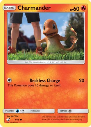 Charmander (Holo Common) 004 - Holofoil Detective Pikachu - Common