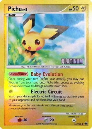 Pichu 045/106 - Reverse Holofoil Burger King Promos - Promo