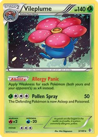 Vileplume - 3/149 (BW Boundaries Crossed)/149 Deck Exclusives - Rare