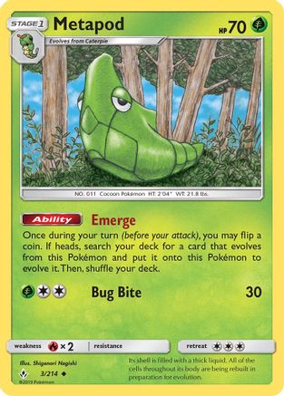 Metapod 003 SM Unbroken Bonds - Uncommon