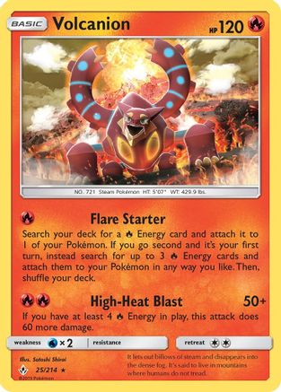Volcanion 025 - Holofoil SM Unbroken Bonds - Holo Rare