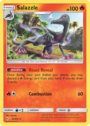 Salazzle 031 - Reverse Holofoil SM Unbroken Bonds - Rare