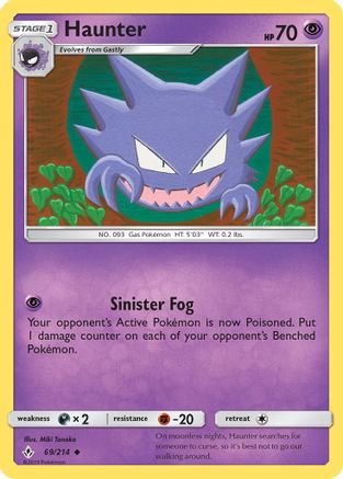 Haunter 069 - Reverse Holofoil SM Unbroken Bonds - Uncommon