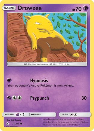 Drowzee 071 - Reverse Holofoil SM Unbroken Bonds - Common