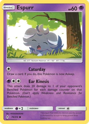 Espurr 079 - Reverse Holofoil SM Unbroken Bonds - Common