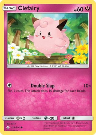 Clefairy 132 - Reverse Holofoil SM Unbroken Bonds - Common