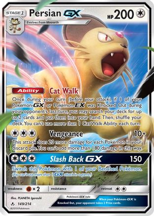 Persian GX 149 - Holofoil SM Unbroken Bonds - Ultra Rare