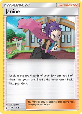 Janine 176 - Reverse Holofoil SM Unbroken Bonds - Uncommon