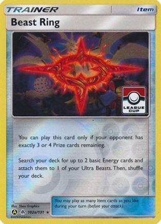 Beast Ring (League Cup) 102a/131 - Reverse Holofoil League & Championship Cards - Promo