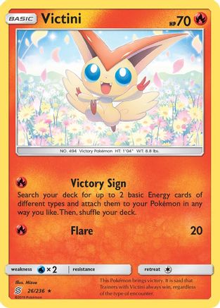 Victini 026 - Reverse Holofoil SM Unified Minds - Holo Rare
