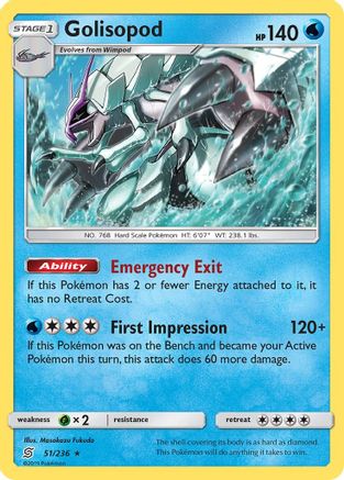Golisopod/236 - Reverse Holofoil SM Unified Minds - Holo Rare