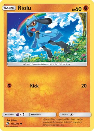 Riolu (115) (115) 115 - Reverse Holofoil SM Unified Minds - Common