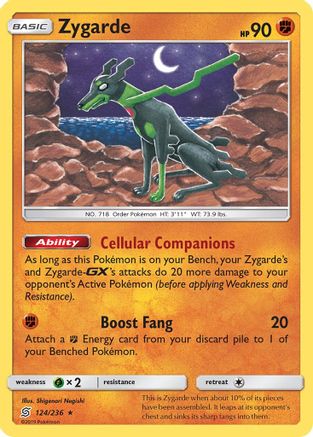 Zygarde 124 - Reverse Holofoil SM Unified Minds - Rare
