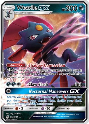 Weavile GX 132 - Holofoil SM Unified Minds - Ultra Rare
