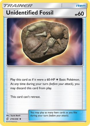 Unidentified Fossil/236 - Reverse Holofoil SM Unified Minds - Uncommon