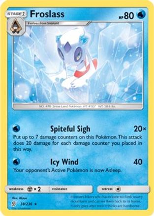 Froslass - 38/236 (SM Unified Minds)/236 Deck Exclusives - Rare