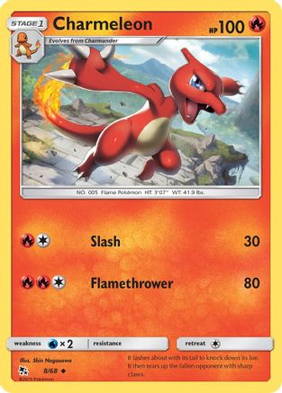 Charmeleon 008 - Reverse Holofoil Hidden Fates - Uncommon