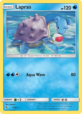 Lapras 017 - Reverse Holofoil Hidden Fates - Rare