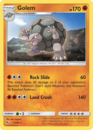 Golem 035 - Reverse Holofoil Hidden Fates - Rare